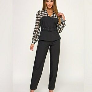 Milk & Honey 2 Piece Belted Pant Set
